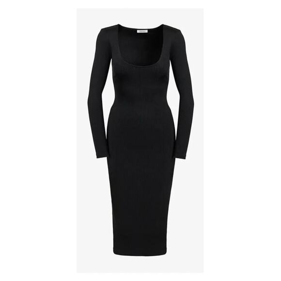 ANINE BING Montana Ribbed Midi Dress Size Medium - Picture 4 of 11